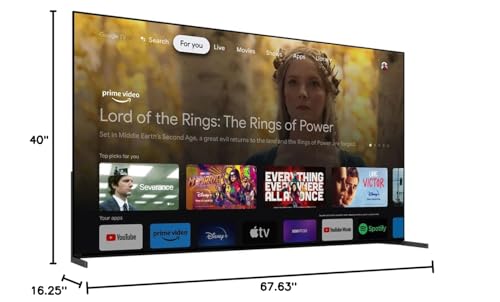 Sony XR65A95L BRAVIA XR A95L 65 inch QD-OLED 4K HDR Smart Google TV 2023 Bundle with Deco Gear 4K HDMI 2.0 Cable w/Pure Copper Conductors x2 & CPS Exclusive 50 Month Protection Pack (BEACH-CPS-504000)