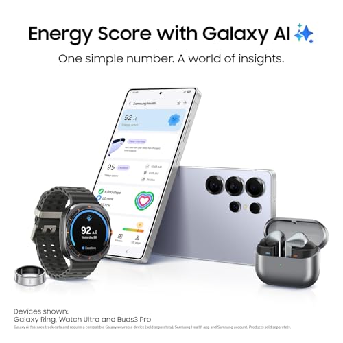 Samsung Galaxy S25 Edge Cell Phone, 256 GB AI Smartphone, Unlocked Android, Night Video, Fast Processor, ProScaler Display, All-Day Battery, 2025, US 1 Yr Manufacturer Warranty, Titanium Silver