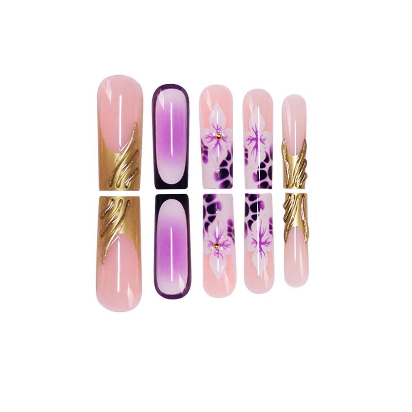Short Almond Press on Nails Fall Fake Nails Sparkly False Nail with Gold Leaf Designs Autumn Wine Red Glossy Full Cover Acrylic Stick on Nail for Women Nail Art Decor 24 Pcs