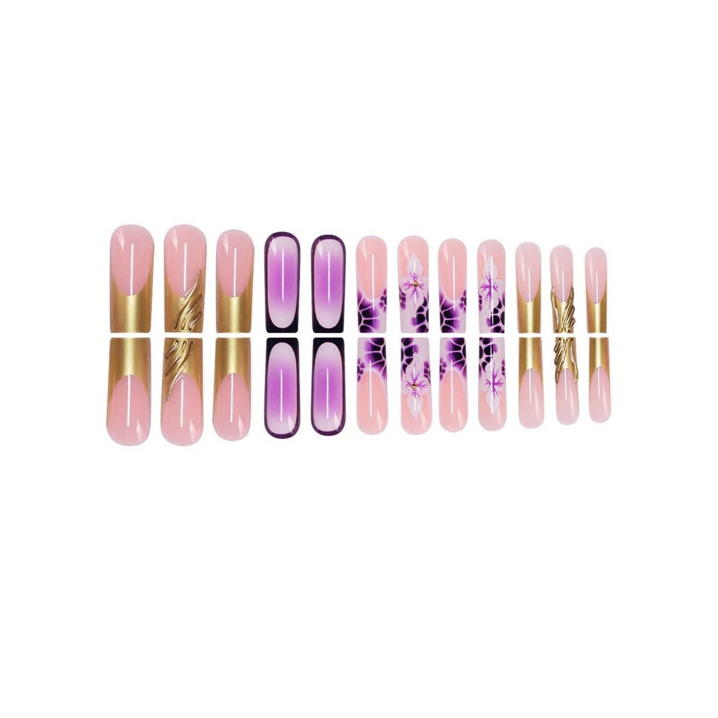 Short Almond Press on Nails Fall Fake Nails Sparkly False Nail with Gold Leaf Designs Autumn Wine Red Glossy Full Cover Acrylic Stick on Nail for Women Nail Art Decor 24 Pcs