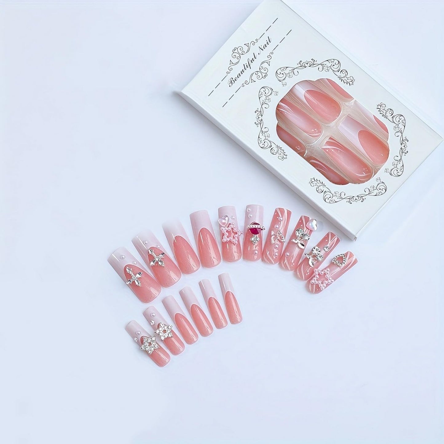 Short Almond Press on Nails Fall Fake Nails Sparkly False Nail with Gold Leaf Designs Autumn Wine Red Glossy Full Cover Acrylic Stick on Nail for Women Nail Art Decor 24 Pcs