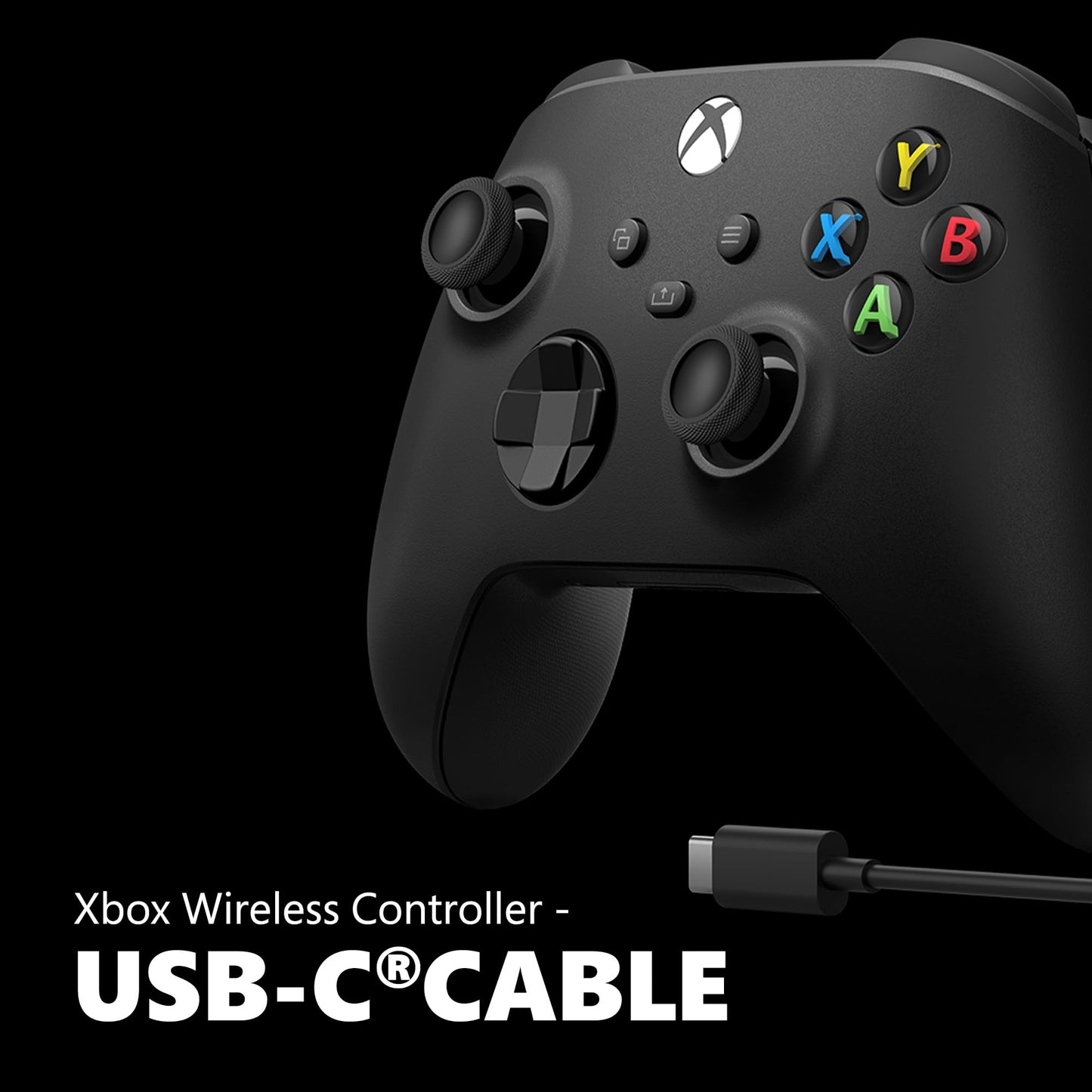 Xbox Wireless Gaming Controller (2025) – Carbon Black – Play on Xbox, Windows, Android, iOS, FireTV Sticks, Smart TVs, VR Headsets