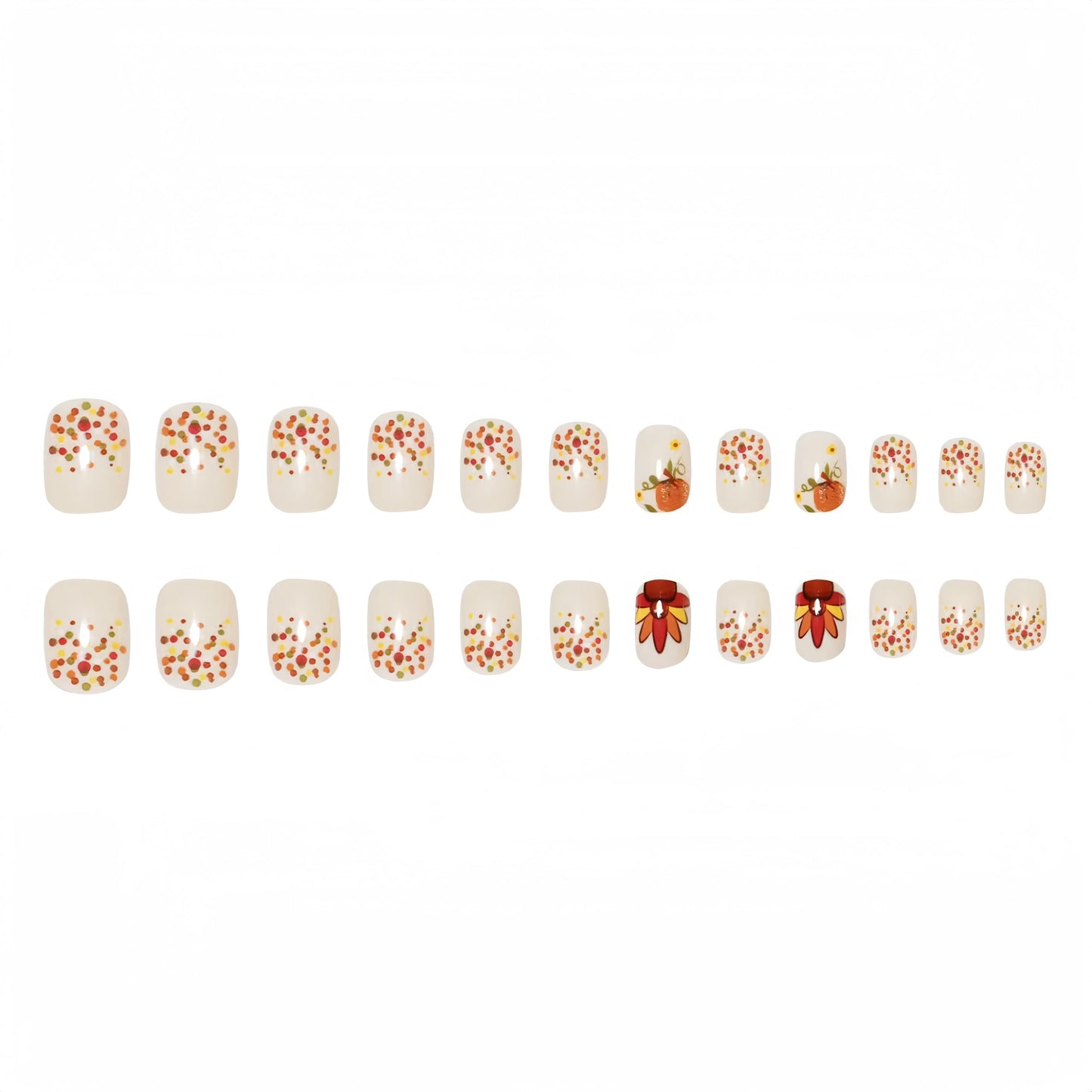 24Pcs Fall Press on Nails Short Square Fake Nails Wine Red and Gold Maple Leaf Glossy Gold Sparkly Acrylic Nails Full Cover Stick on Nails Autumn Thanksgiving Nail Decoration for Nail Art Supplies