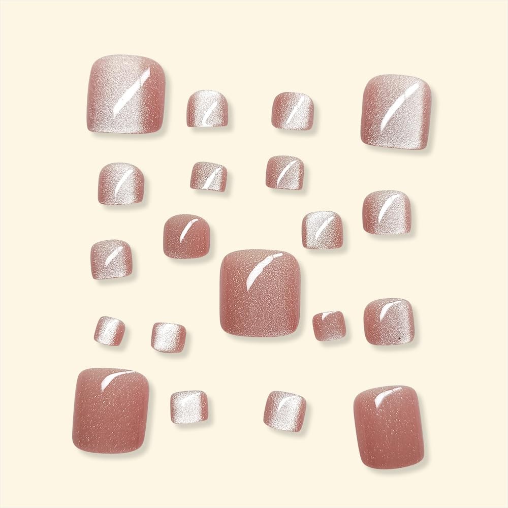 24Pcs Fall Press on Nails Short Square Fake Nails Wine Red and Gold Maple Leaf Glossy Gold Sparkly Acrylic Nails Full Cover Stick on Nails Autumn Thanksgiving Nail Decoration for Nail Art Supplies