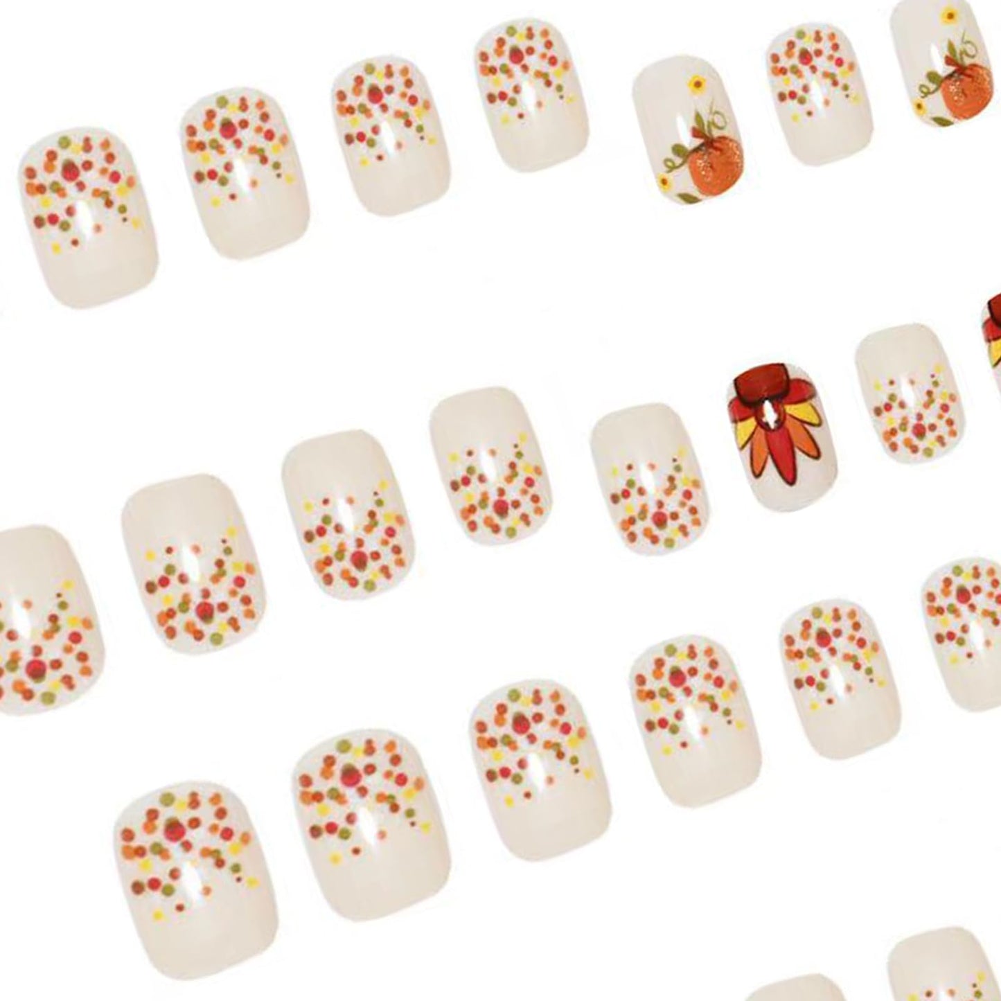 24Pcs Fall Press on Nails Short Square Fake Nails Wine Red and Gold Maple Leaf Glossy Gold Sparkly Acrylic Nails Full Cover Stick on Nails Autumn Thanksgiving Nail Decoration for Nail Art Supplies