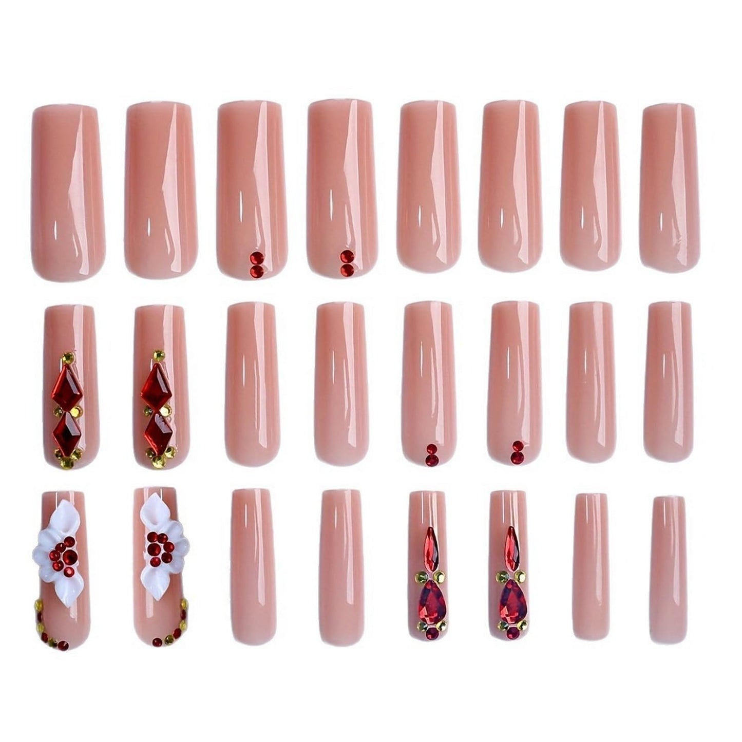 Short Almond Press on Nails Fall Fake Nails Sparkly False Nail with Gold Leaf Designs Autumn Wine Red Glossy Full Cover Acrylic Stick on Nail for Women Nail Art Decor 24 Pcs