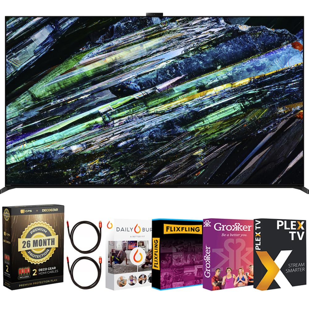 Sony XR65A95L BRAVIA XR A95L 65 inch QD-OLED 4K HDR Smart Google TV 2023 Bundle with Deco Gear 4K HDMI 2.0 Cable w/Pure Copper Conductors x2 & CPS Exclusive 50 Month Protection Pack (BEACH-CPS-504000)