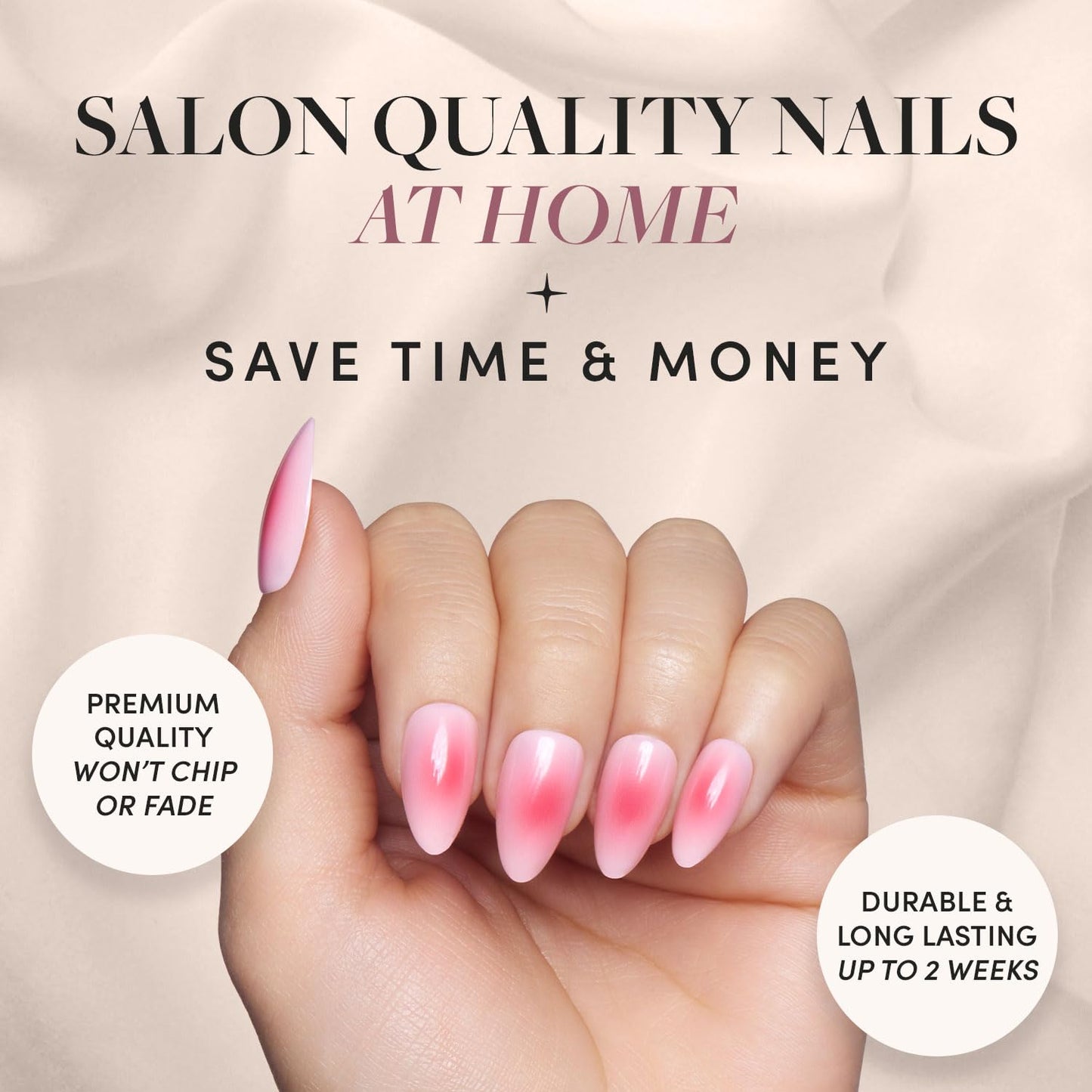 Glamnetic Press On Nails - Berry Maroon | Opaque Dark Red Maroon Short Round Fake Nails, Salon Quality | 12 Sizes - 30 Nail Kit