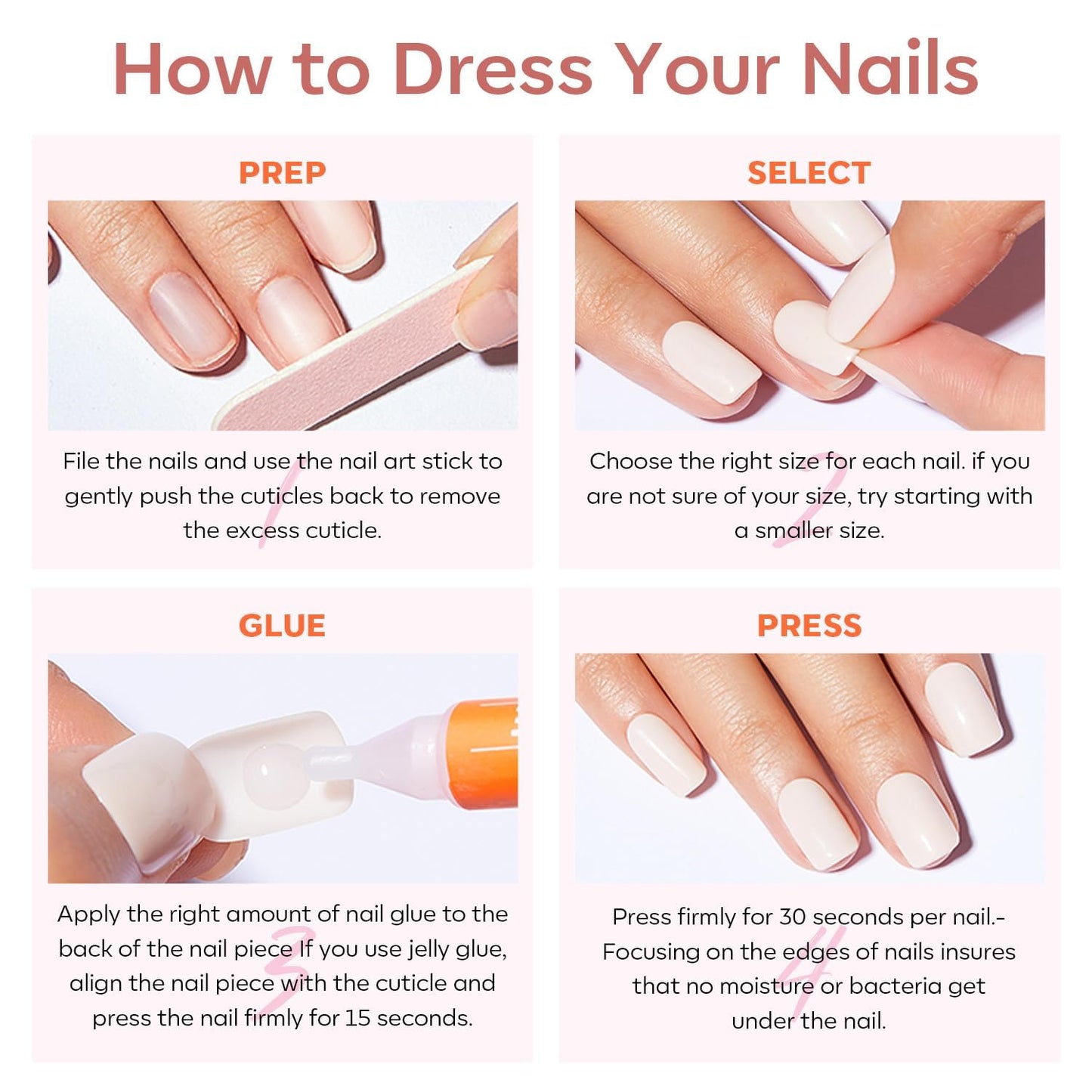 Modelones Brown Press on Nails Almond, Fall Short Fake Nails, Reusable Nail Kit with Nail Glue Adhesive Tabs Mini Nail File, Nails Press Ons 32Pcs 16 Sizes, Women Girl Gift, Amber