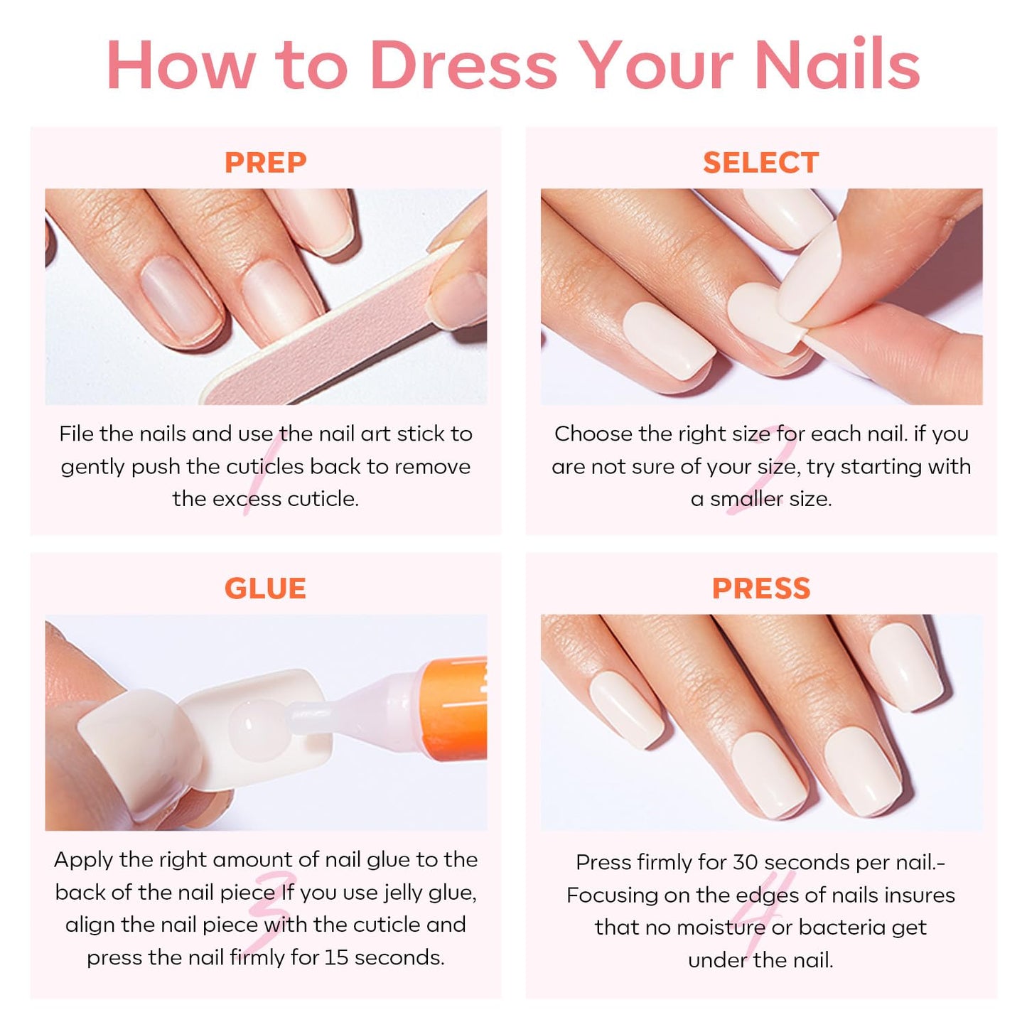 Modelones Brown Press on Nails Almond, Fall Short Fake Nails, Reusable Nail Kit with Nail Glue Adhesive Tabs Mini Nail File, Nails Press Ons 32Pcs 16 Sizes, Women Girl Gift, Amber