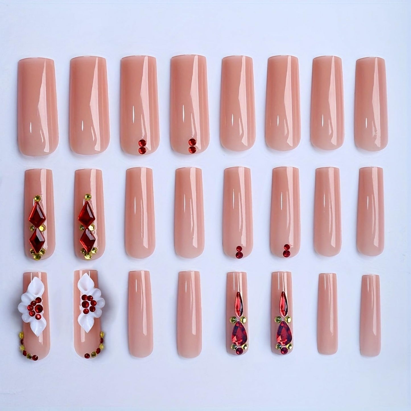Short Almond Press on Nails Fall Fake Nails Sparkly False Nail with Gold Leaf Designs Autumn Wine Red Glossy Full Cover Acrylic Stick on Nail for Women Nail Art Decor 24 Pcs