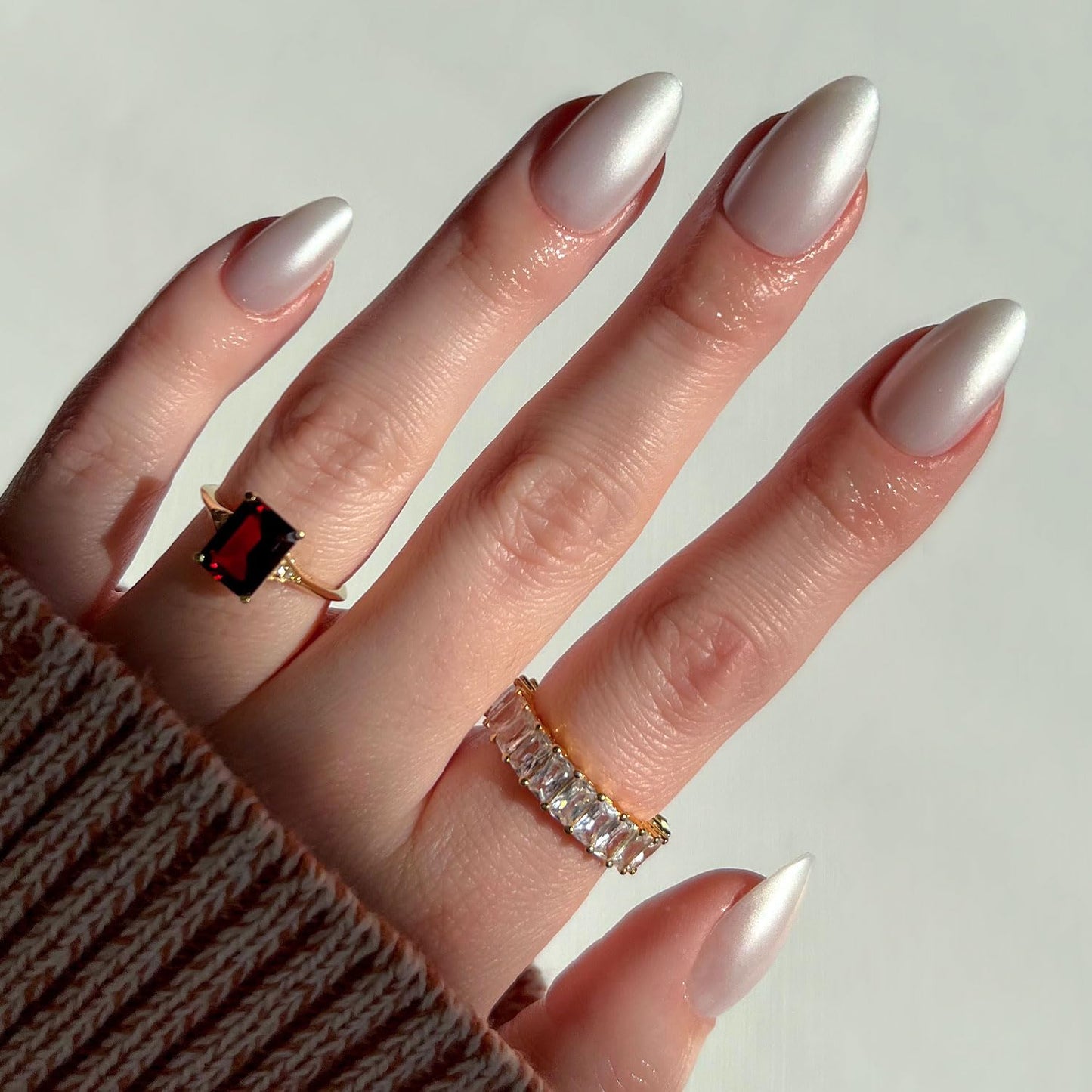 Glamnetic Press On Nails - Berry Maroon | Opaque Dark Red Maroon Short Round Fake Nails, Salon Quality | 12 Sizes - 30 Nail Kit