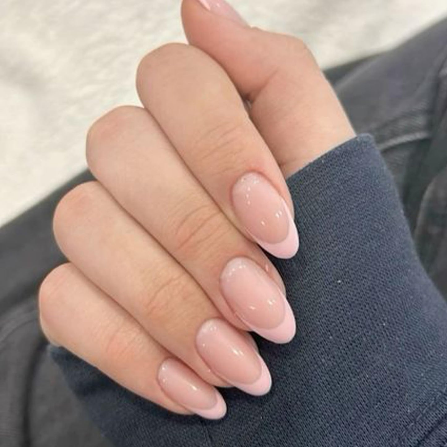 Modelones Brown Press on Nails Almond, Fall Short Fake Nails, Reusable Nail Kit with Nail Glue Adhesive Tabs Mini Nail File, Nails Press Ons 32Pcs 16 Sizes, Women Girl Gift, Amber