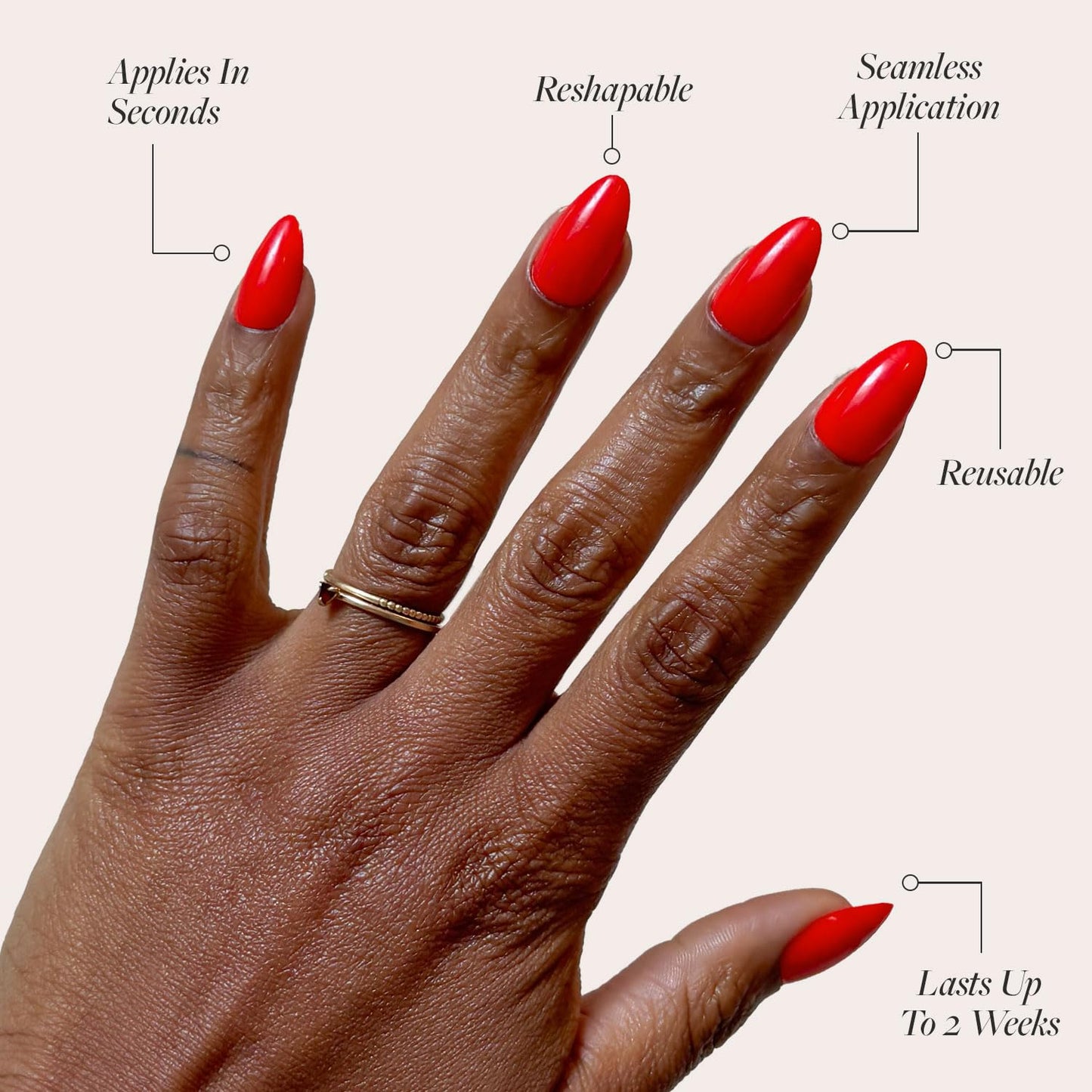 Glamnetic Press On Nails - Berry Maroon | Opaque Dark Red Maroon Short Round Fake Nails, Salon Quality | 12 Sizes - 30 Nail Kit