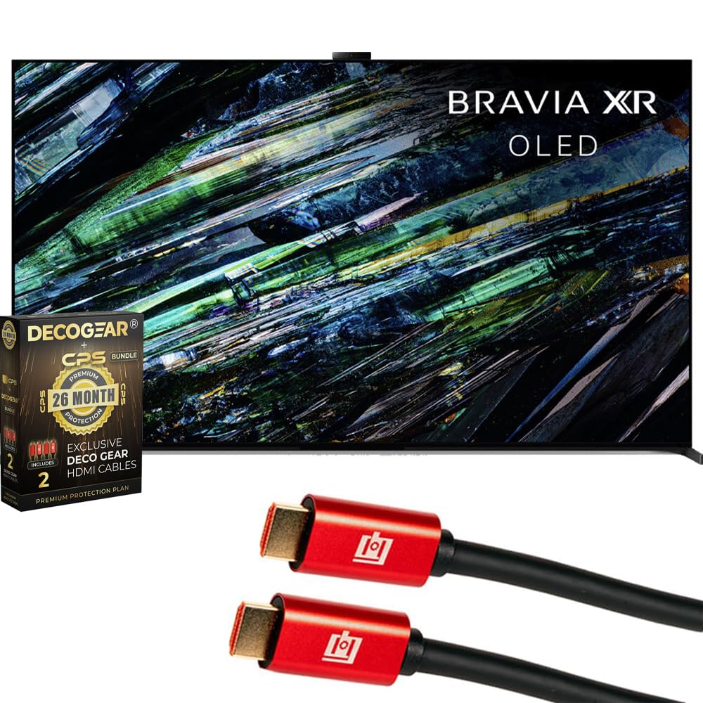 Sony XR65A95L BRAVIA XR A95L 65 inch QD-OLED 4K HDR Smart Google TV 2023 Bundle with Deco Gear 4K HDMI 2.0 Cable w/Pure Copper Conductors x2 & CPS Exclusive 50 Month Protection Pack (BEACH-CPS-504000)