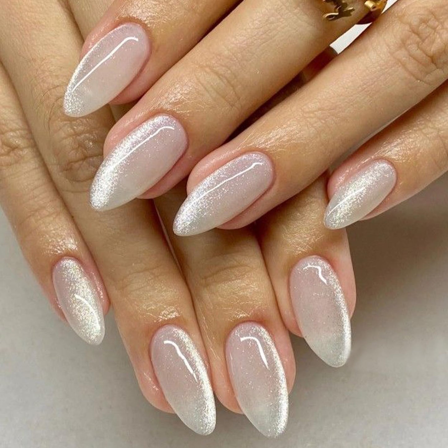 Modelones Brown Press on Nails Almond, Fall Short Fake Nails, Reusable Nail Kit with Nail Glue Adhesive Tabs Mini Nail File, Nails Press Ons 32Pcs 16 Sizes, Women Girl Gift, Amber