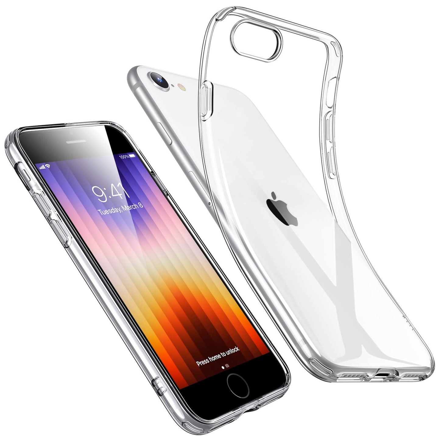 ESR for iPhone 15 Case, Compatible with MagSafe, Full-Body Military-Grade Drop Proof Case with Built-in 9H+ Tempered Glass Screen Protector, Armor Series, Clear Black