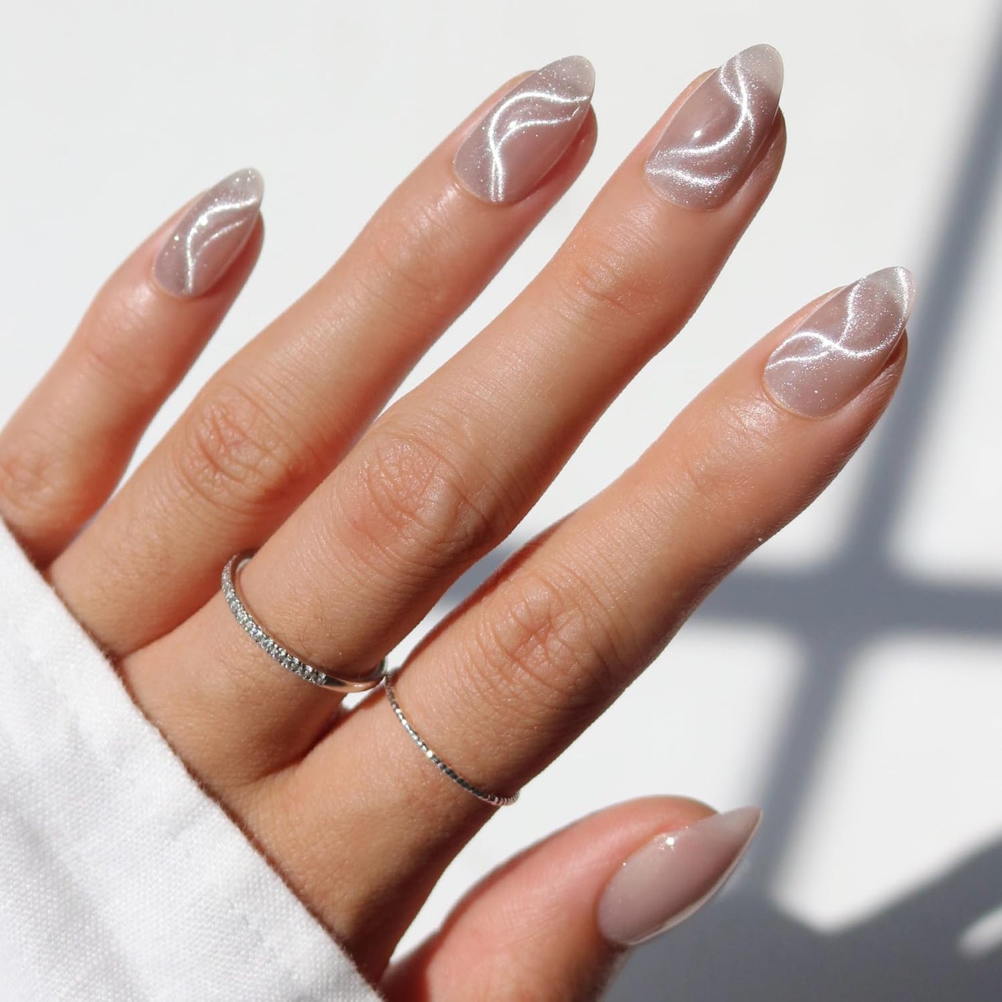 Glamnetic x GLAMZILLA Press On Nails - KILLAZILLA | Short Almond Tortoiseshell Fake Nails with French Tips, Salon Quality | 15 Sizes - 30 Nail Kit with Glue