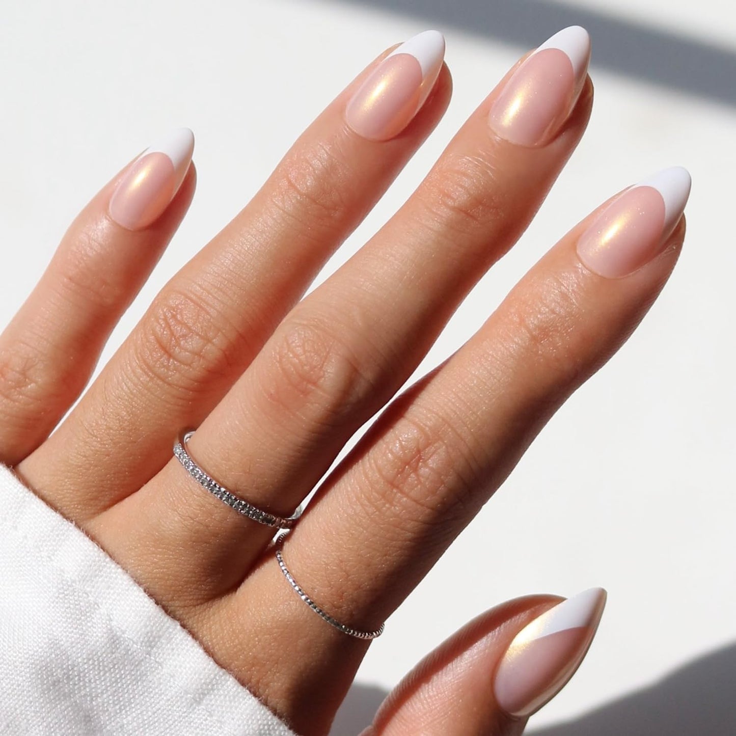 Glamnetic x GLAMZILLA Press On Nails - KILLAZILLA | Short Almond Tortoiseshell Fake Nails with French Tips, Salon Quality | 15 Sizes - 30 Nail Kit with Glue