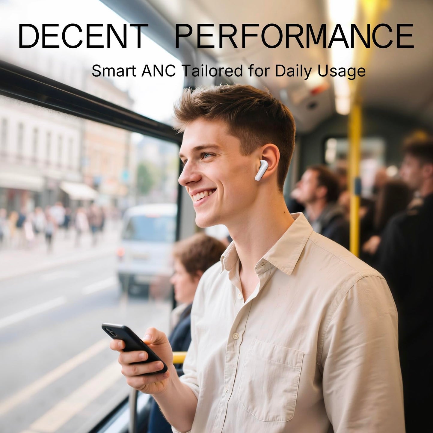 CMF Buds 2a Wireless Earbuds 2025 New Active Noise Cancelling 42dB Hybrid ANC Bluetooth Headphones, 12.4mm Dynamic Driver for Big Bass, 4 Mic Clear Calls, Sport Ear Buds for iPhone, Android, Dark Grey