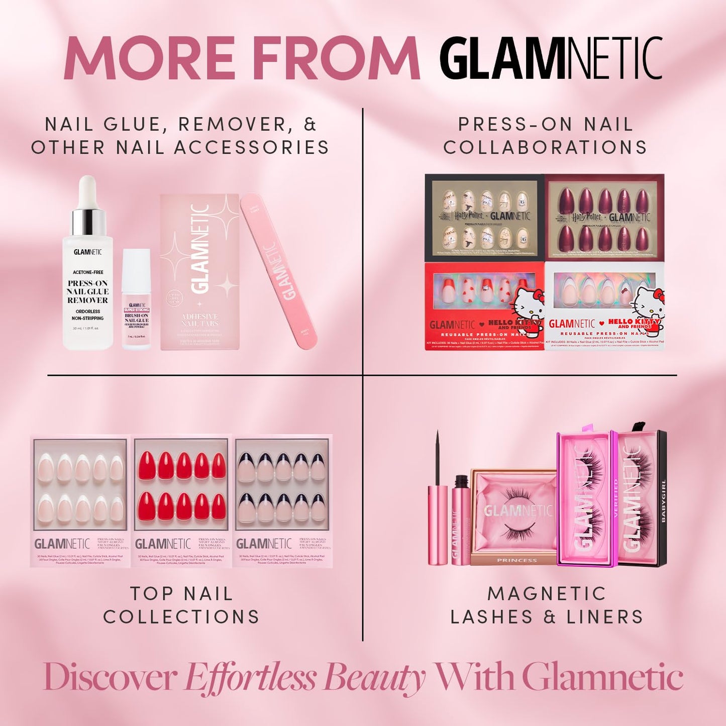 Glamnetic x GLAMZILLA Press On Nails - KILLAZILLA | Short Almond Tortoiseshell Fake Nails with French Tips, Salon Quality | 15 Sizes - 30 Nail Kit with Glue
