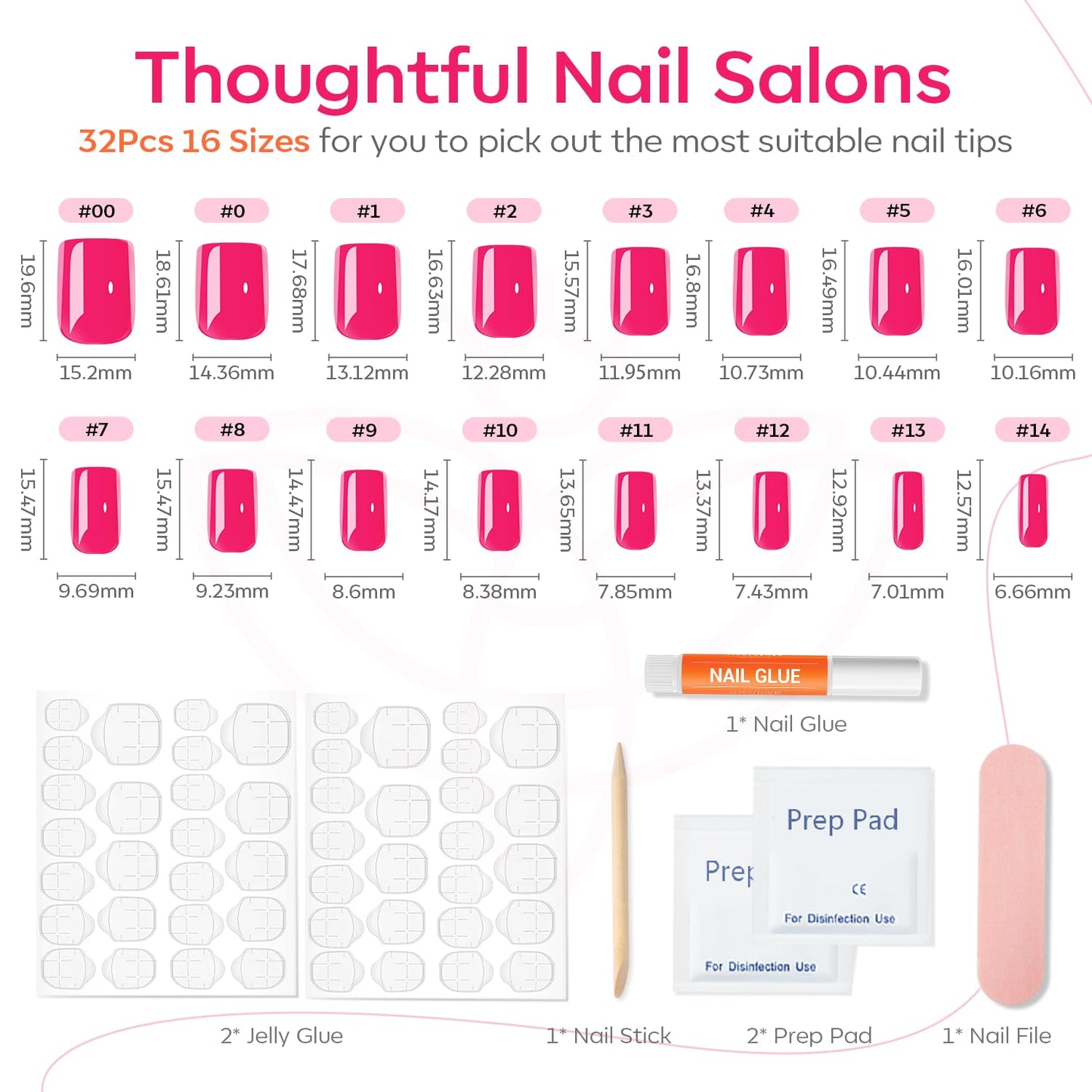 Modelones Brown Press on Nails Almond, Fall Short Fake Nails, Reusable Nail Kit with Nail Glue Adhesive Tabs Mini Nail File, Nails Press Ons 32Pcs 16 Sizes, Women Girl Gift, Amber