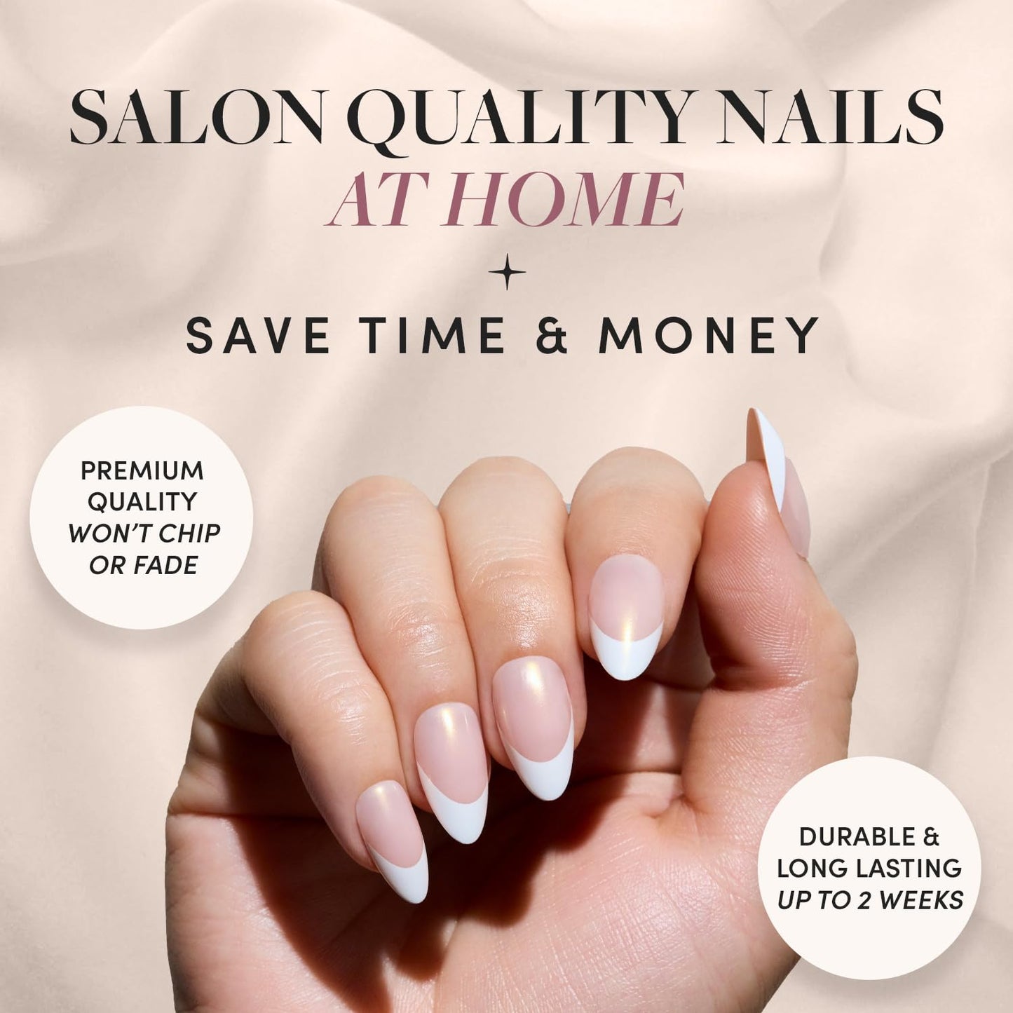 Glamnetic x GLAMZILLA Press On Nails - KILLAZILLA | Short Almond Tortoiseshell Fake Nails with French Tips, Salon Quality | 15 Sizes - 30 Nail Kit with Glue