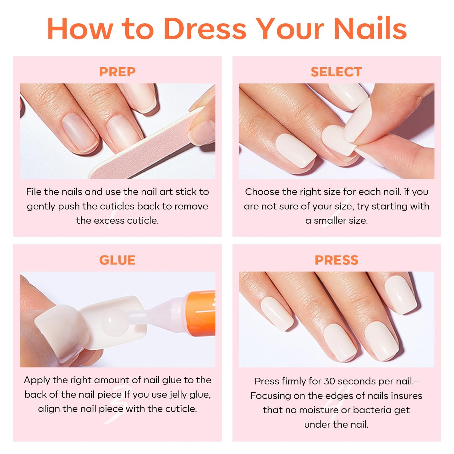 Modelones Brown Press on Nails Almond, Fall Short Fake Nails, Reusable Nail Kit with Nail Glue Adhesive Tabs Mini Nail File, Nails Press Ons 32Pcs 16 Sizes, Women Girl Gift, Amber