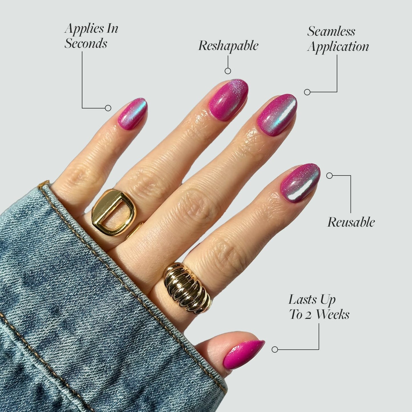 Glamnetic Press On Nails - Berry Maroon | Opaque Dark Red Maroon Short Round Fake Nails, Salon Quality | 12 Sizes - 30 Nail Kit