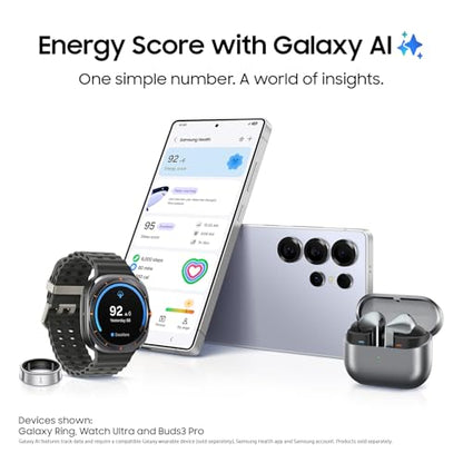 Samsung Galaxy S25 Edge Cell Phone, 256 GB AI Smartphone, Unlocked Android, Night Video, Fast Processor, ProScaler Display, All-Day Battery, 2025, US 1 Yr Manufacturer Warranty, Titanium Silver