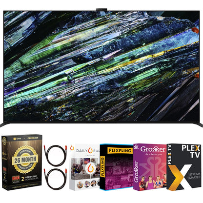 Sony XR65A95L BRAVIA XR A95L 65 inch QD-OLED 4K HDR Smart Google TV 2023 Bundle with Deco Gear 4K HDMI 2.0 Cable w/Pure Copper Conductors x2 & CPS Exclusive 50 Month Protection Pack (BEACH-CPS-504000)