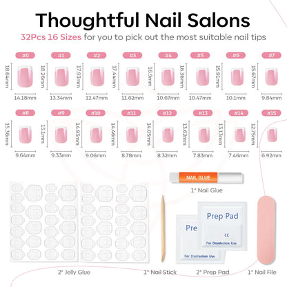 Modelones Brown Press on Nails Almond, Fall Short Fake Nails, Reusable Nail Kit with Nail Glue Adhesive Tabs Mini Nail File, Nails Press Ons 32Pcs 16 Sizes, Women Girl Gift, Amber