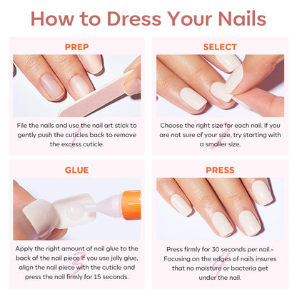 Modelones Brown Press on Nails Almond, Fall Short Fake Nails, Reusable Nail Kit with Nail Glue Adhesive Tabs Mini Nail File, Nails Press Ons 32Pcs 16 Sizes, Women Girl Gift, Amber