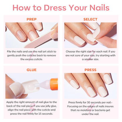Modelones Brown Press on Nails Almond, Fall Short Fake Nails, Reusable Nail Kit with Nail Glue Adhesive Tabs Mini Nail File, Nails Press Ons 32Pcs 16 Sizes, Women Girl Gift, Amber