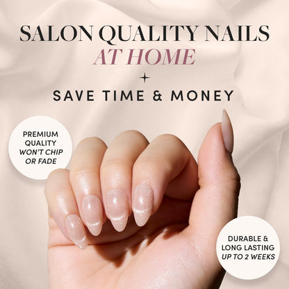 Glamnetic x GLAMZILLA Press On Nails - KILLAZILLA | Short Almond Tortoiseshell Fake Nails with French Tips, Salon Quality | 15 Sizes - 30 Nail Kit with Glue