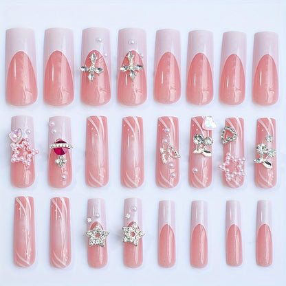 Short Almond Press on Nails Fall Fake Nails Sparkly False Nail with Gold Leaf Designs Autumn Wine Red Glossy Full Cover Acrylic Stick on Nail for Women Nail Art Decor 24 Pcs