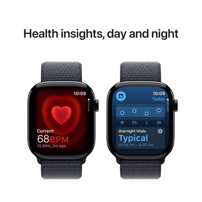 Apple Watch Series 10 [GPS 42mm case] Smartwatch with Rose Gold Aluminium Case with Light Blush Sport Band - S/M. Fitness Tracker, ECG App, Always-On Retina Display, Water Resistant