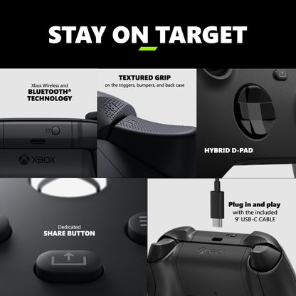 Xbox Wireless Gaming Controller (2025) – Carbon Black – Play on Xbox, Windows, Android, iOS, FireTV Sticks, Smart TVs, VR Headsets
