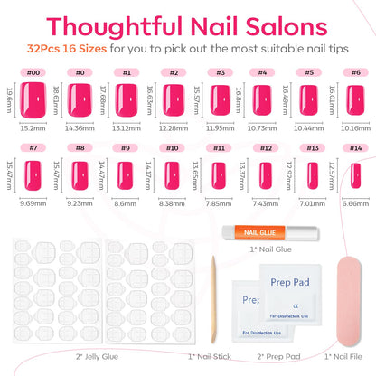 Modelones Brown Press on Nails Almond, Fall Short Fake Nails, Reusable Nail Kit with Nail Glue Adhesive Tabs Mini Nail File, Nails Press Ons 32Pcs 16 Sizes, Women Girl Gift, Amber