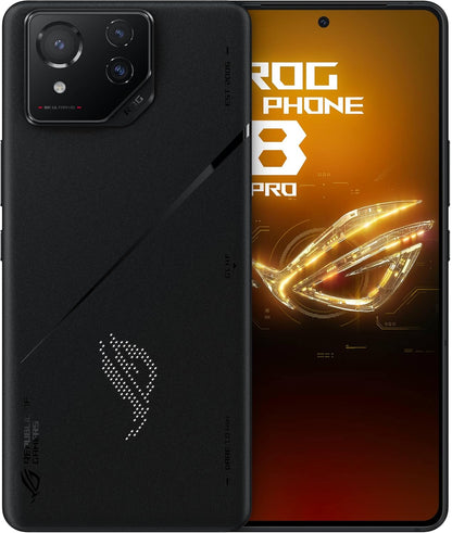 ASUS ROG Phone 8 Pro Unlocked Android Phone, US Version, 6.78" 165Hz AMOLED Display, 512GB, 16GB RAM, 5500mAh Battery, 50MP Gimbal Camera, 32MP Front, Snapdragon 8 Gen 3, Dual-SIM, Phantom Black