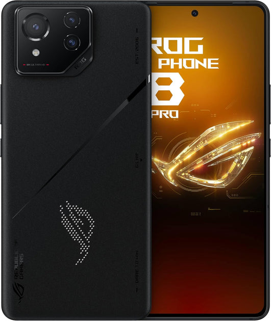 ASUS ROG Phone 8 Pro Unlocked Android Phone, US Version, 6.78" 165Hz AMOLED Display, 512GB, 16GB RAM, 5500mAh Battery, 50MP Gimbal Camera, 32MP Front, Snapdragon 8 Gen 3, Dual-SIM, Phantom Black