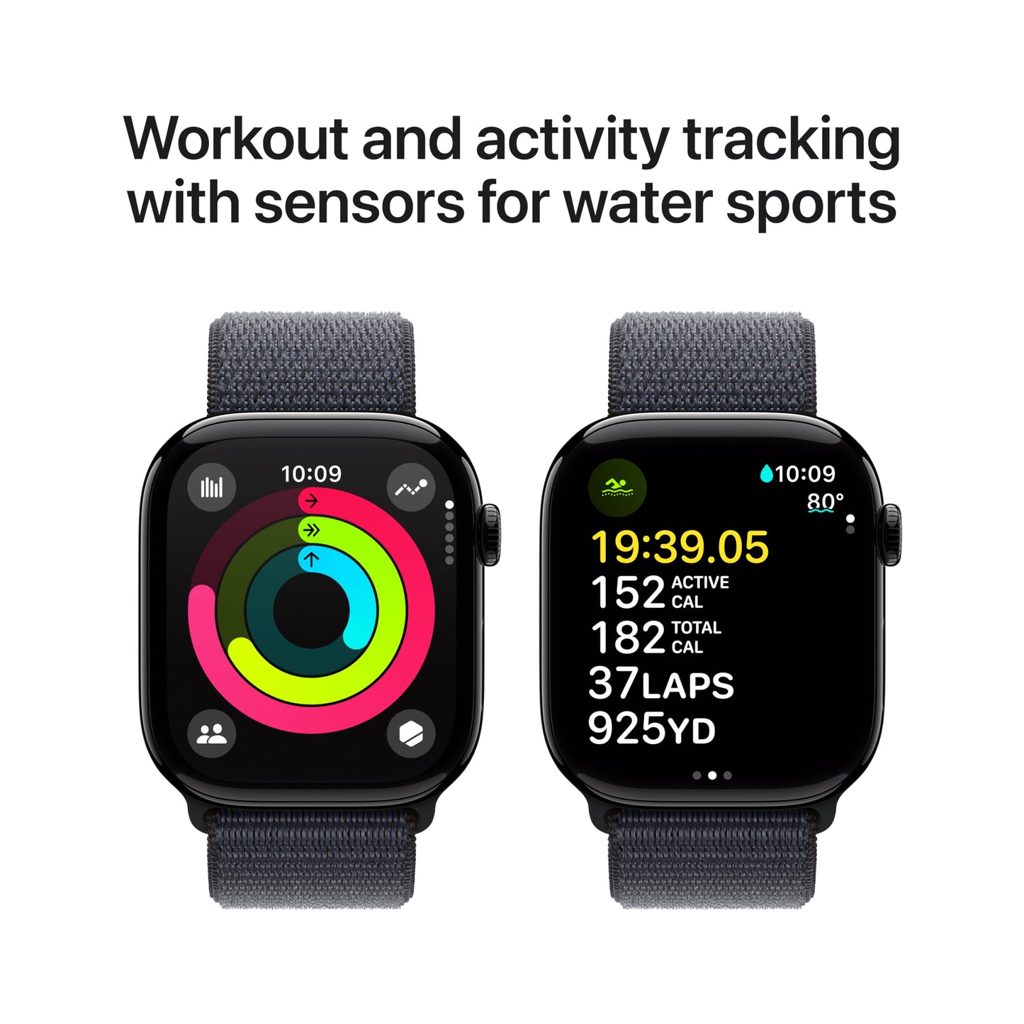 Apple Watch Series 10 [GPS 42mm case] Smartwatch with Rose Gold Aluminium Case with Light Blush Sport Band - S/M. Fitness Tracker, ECG App, Always-On Retina Display, Water Resistant