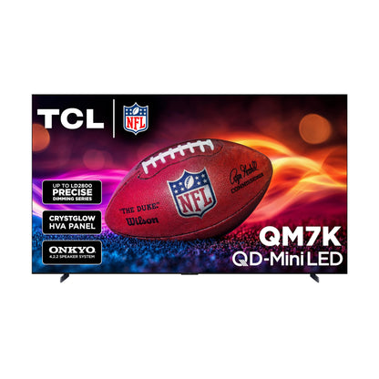TCL 75-Inch Class QM7K Series QD-Mini LED 4K UHD Google Smart TV Best Premium Mini-LED TV - QLED, 144hz, 288hz Gaming Rate, Anti-Reflective Screen, Bang & Olufsen Audio, Atmos (75QM7K, 2025 Model)