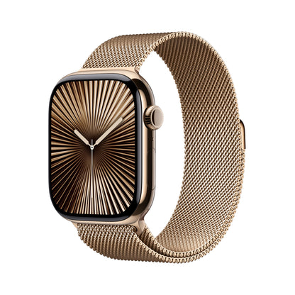Apple Watch Series 10 [GPS 42mm case] Smartwatch with Rose Gold Aluminium Case with Light Blush Sport Band - S/M. Fitness Tracker, ECG App, Always-On Retina Display, Water Resistant